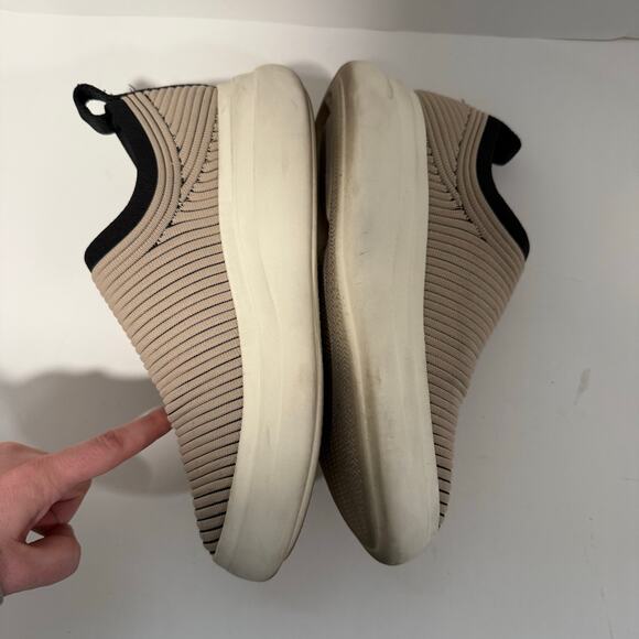 Rag & Bone Brixley Sneakers Cream Black Knit Slip-On Textured Chunky Y2K 90s 40 - Picture 5 of 10